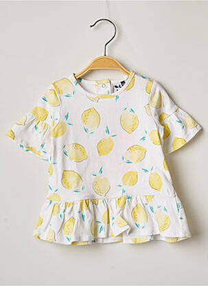 T-shirt coupe cintrée manches courtes jaune 3 POMMES fille