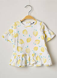 T-shirt coupe cintrée manches courtes jaune 3 POMMES fille