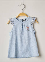T-shirt stretch manches courtes bleu 3 POMMES fille