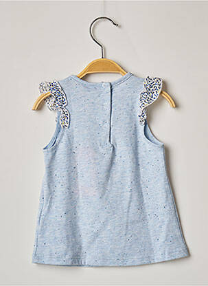T-shirt stretch manches courtes bleu 3 POMMES fille