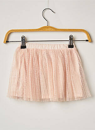 Jupe mi-longue doublure rose 3 POMMES fille