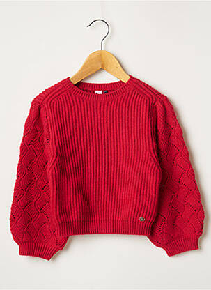 Pull rouge 3 POMMES pour fille