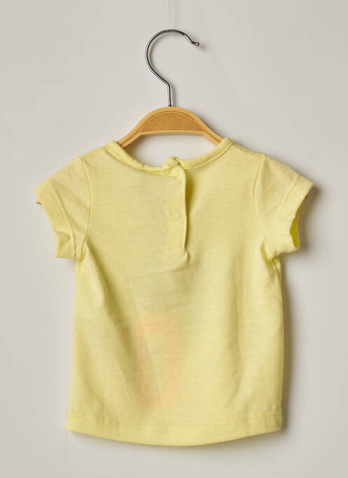 T-shirt coupe cintrée manches courtes jaune 3 POMMES fille