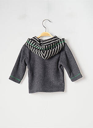 Sweat-shirt à capuche coupe droite manches longues gris 3 POMMES garçon