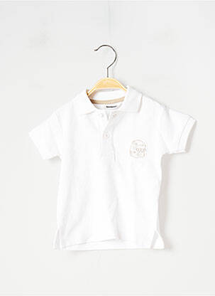 Polo broderie manches courtes blanc 3 POMMES garçon