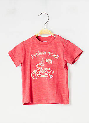 T-shirt tissage jersey manches courtes rouge 3 POMMES garçon