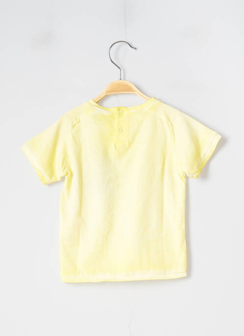 T-shirt fermeture pressionnée manches courtes jaune 3 POMMES garcon