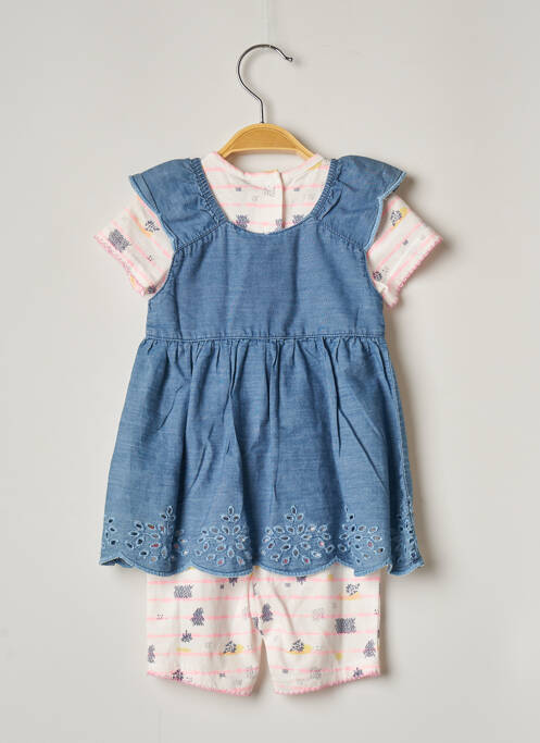 Ensemble robe bleu 3 POMMES pour fille