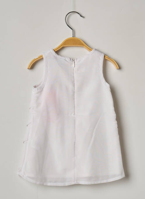 Robe mi-longue blanc 3 POMMES pour fille