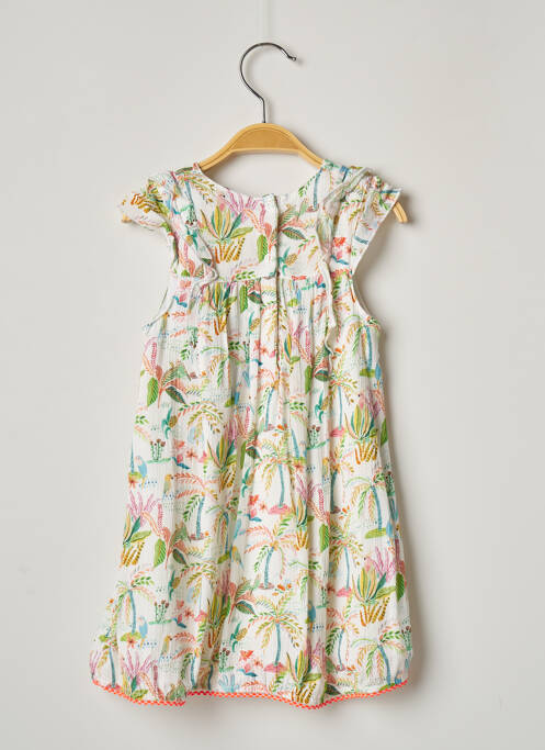 Robe mi-longue blanc 3 POMMES pour fille