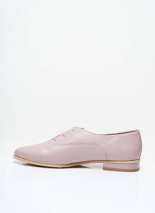 Derbies tissage satiné talon plat jusqu'à 3cm rose LIMANYAA femme