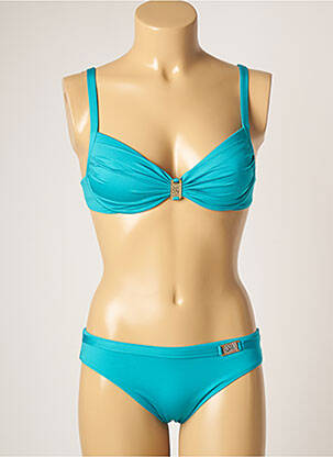 Maillot de bain 2 pièces bleu GENIUS pour femme