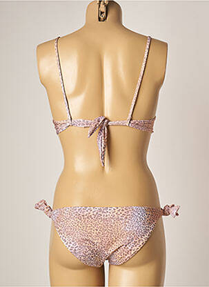 Maillot de bain 2 pièces stretch haut soutien-gorge push-up rose GENIUS femme
