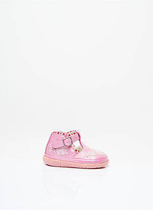Sandales/nu pieds bout rond talon compensé rose POM D'API fille