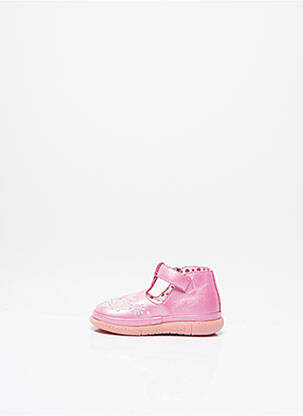 Sandales/nu pieds bout rond talon compensé rose POM D'API fille