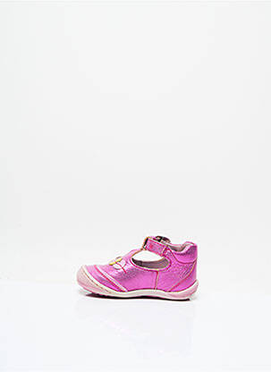 Sandales/nu pieds tissage métallisé talon compensé rose MOD8 fille