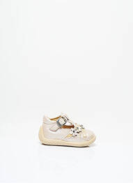 Sandales/nu pieds bout rond talon compensé beige MOD8 fille