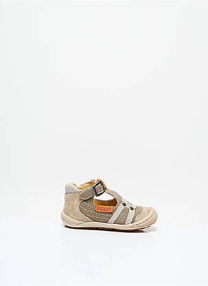 Sandales/nu pieds empiècements bout rond beige MOD8 garçon