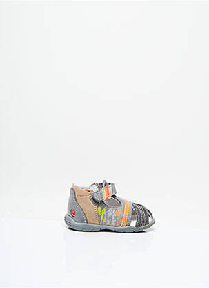 Sandales/nu pieds empiècements talon bas gris GBB garçon