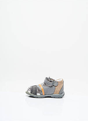 Sandales/nu pieds empiècements talon bas gris GBB garçon