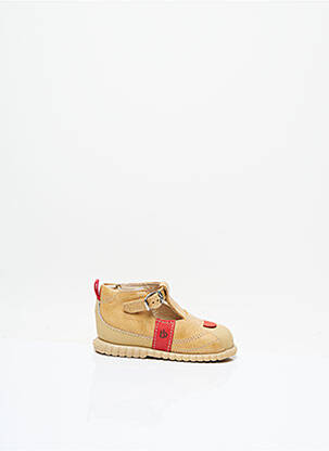 Sandales/nu pieds tissage satiné talon bas marron BABYBOTTE enfant