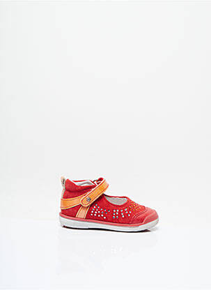 Ballerines tissage vernis talon compensé rouge BABYBOTTE fille