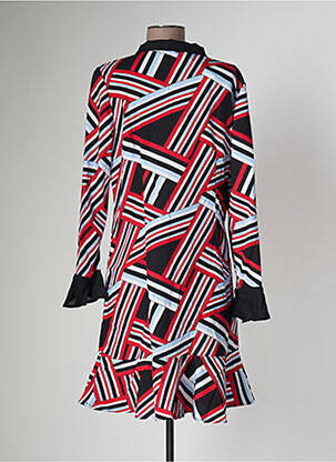 Robe mi-longue coupe fluide manches longues noir SOVOGUE femme