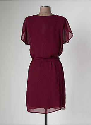 Robe courte manches courtes manches courtes rouge MOKA'S femme