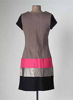 Robe courte manches courtes manches courtes gris MISS CAPTAIN femme