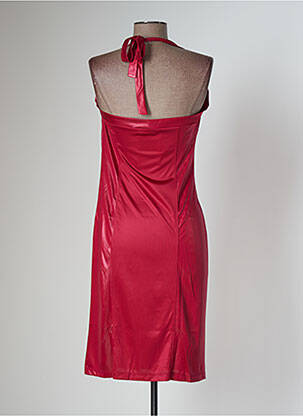 Robe mi-longue coupe fluide fines bretelles rouge KOOKAI femme