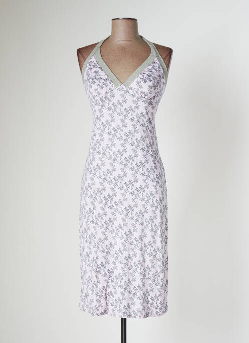 Robe mi-longue coupe fluide fines bretelles rose KOOKAI femme