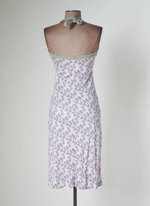Robe mi-longue coupe fluide fines bretelles rose KOOKAI femme