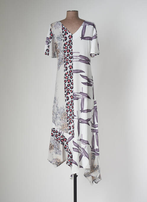 Robe mi-longue blanc SOVOGUE pour femme