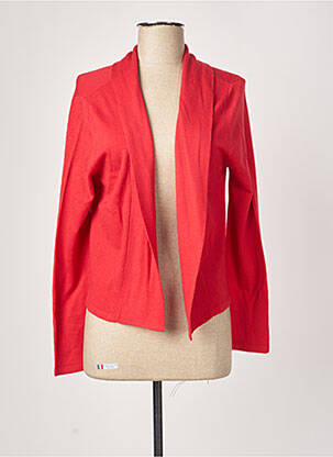 Gilet manches longues stretch rouge MONTAGUT femme