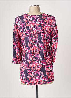 Blouse imprimé fleurs manches 3/4 bleu LA FIANCEE DU MEKONG femme