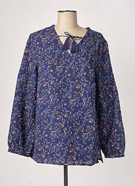 Blouse imprimé fantaisie manches longues bleu DAMART femme