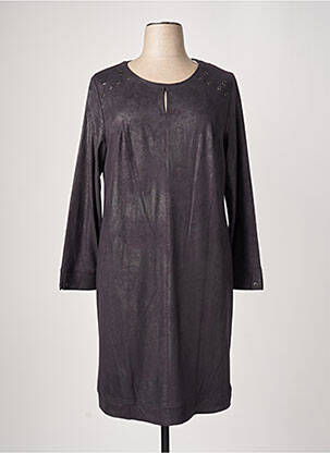 Robe mi-longue manches longues manches longues noir FRED SABATIER femme