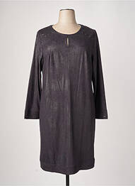 Robe mi-longue manches longues manches longues noir FRED SABATIER femme