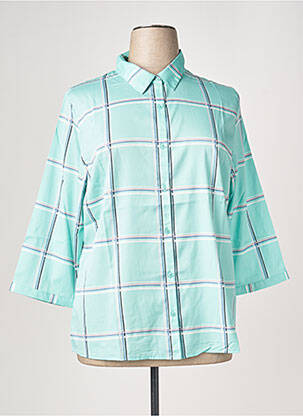 Chemisier tissage crêpe manches 3/4 bleu DAMART femme