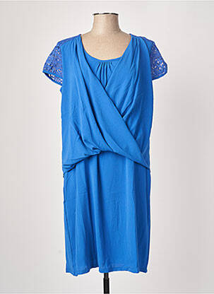 Robe mi-longue bleu MOKA'S pour femme