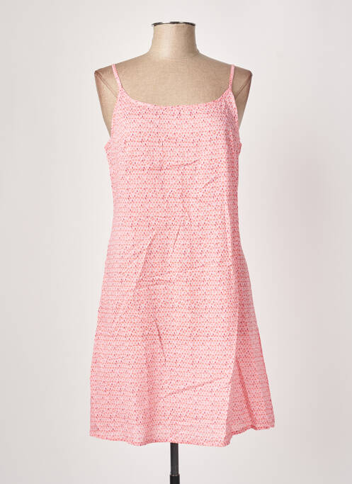 Robe mi-longue manches longues manches longues rose LA FIANCEE DU MEKONG femme