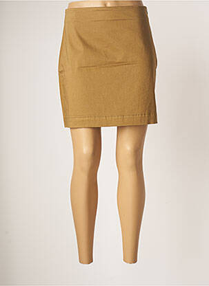 Jupe courte fermeture zip latéral marron LA FIANCEE DU MEKONG femme