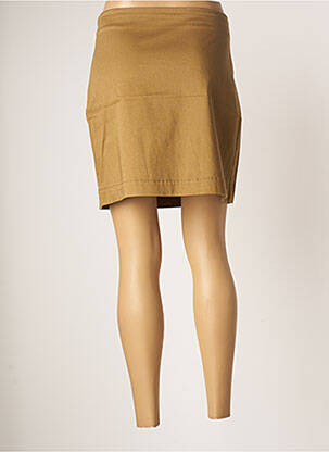 Jupe courte fermeture zip latéral marron LA FIANCEE DU MEKONG femme