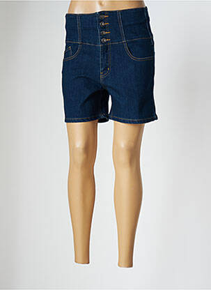 Short coupe droite taille haute bleu VILA femme