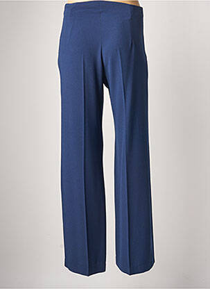 Pantalon large fermeture zip latéral taille haute bleu JANE WOOD femme
