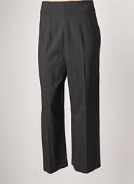 Pantalon large fermeture zip latéral taille haute noir IDANO femme