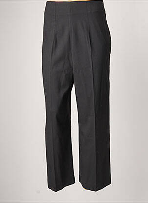 Pantalon large fermeture zip latéral taille haute noir IDANO femme