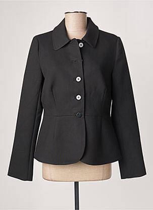 Veste casual epaulette noir IDANO femme
