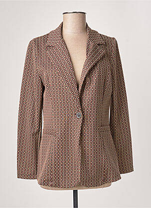 Veste casual coupe cintrée marron ATELIER JAD femme