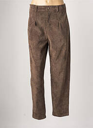 Pantalon droit stretch taille normale marron STUDIO PARISIEN femme